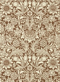 Morris & Co Carta da parati Sunflower - Chocolate/ Cream