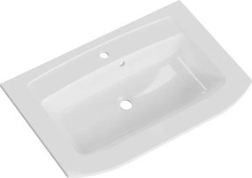 Contea L 82 cm bianco lucido