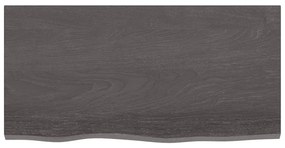 Ripiano muro grigio scuro 80x40x2 cm massello rovere trattato