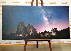 Stampa su tela – Cielo stellato sopra le rocce