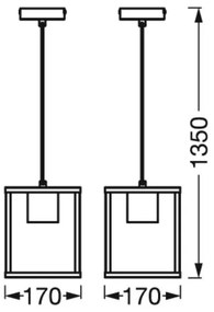 Ledvance - Lampadario a sospensione con filo DECOR NAIROBI 1xE27/15W/230V