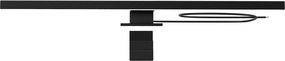 Lampada LED da Specchio 50cm Nera 8W IP44 Tripla Installazione Colore Bianco Caldo 3.000K