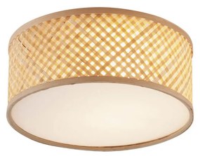 Lampada da soffitto in bambù orientale naturale 30 cm - Tremmo