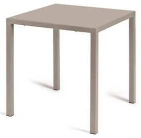 Tavolo MARSIGLIA in metallo tortora 70&#215;70 cm, impilabile
