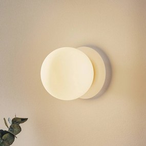 EMIBIG LIGHTING Applique Minerva K1, bianco, Ø 15 cm, vetro/metallo