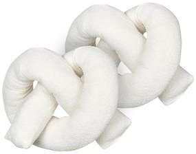Set di 2 cuscini peluche bianco 172 x 14 cm GLADIOLUS Beliani