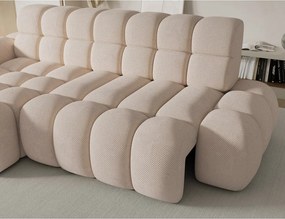 Divano angolare beige allungabile (con penisola a sinistra/con chaise lounge) Ceedro – ELTAP