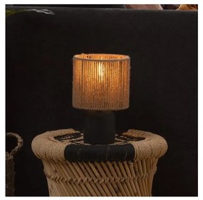 Atmosphera - Lampada da tavolo KOBY 1xE14/40W/230V canapa/nero