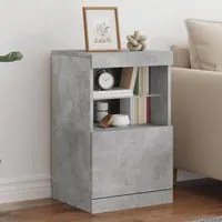 Credenza con Luci LED Grigio Cemento 41x37x67 cm 836682