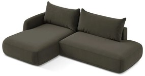 Divano angolare marrone allungabile (con penisola a sinistra/con chaise lounge) Hale – Makamii