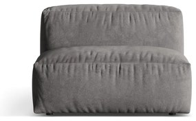 Parte divano componibile grigio (solo con parte centrale) con rivestimento in velluto Martina – Micadoni