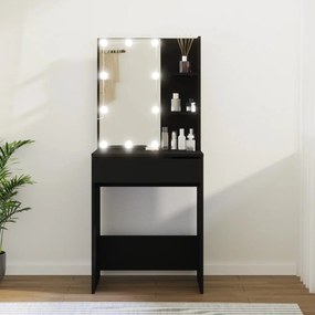 Toeletta Con Led Nero 60x40x140 Cm /