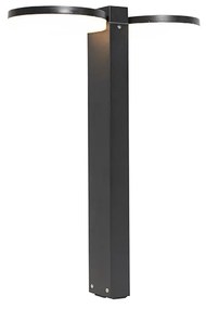 Lampada da esterno in piedi nera 50 cm con LED a 2 luci IP44 - Esmee