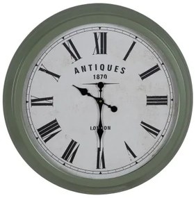 Orologio da Parete Verde Ferro 70 x 70 x 6,5 cm