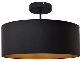 Lampadario a sospensione con supporto rigido ALBA 3xE27/15W/230V nero/oro