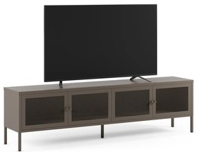 Mobile TV grigio in metallo 160x50x35 cm Fayna – Marckeric