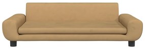 Lettino per cani marrone 100x54x33 cm in velluto