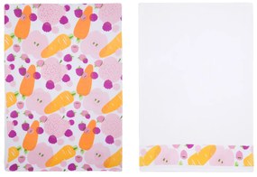 Set 2 strofinacci cucina carote 50x70 cm cotone