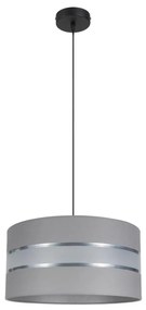 Lampadario su corda CORAL 1xE27/60W/230V d. 40 cm grigio