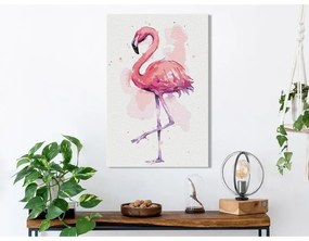 Quadro fai da te Friendly Flamingo