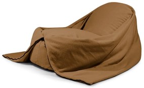 Pouf a sacco per bambini marrone con rivestimento in bouclé Cocoon 120 – SLOWDOWN