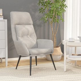 Poltrona Reclinabile Grigio Chiaro İn Similpelle Scamosciata /