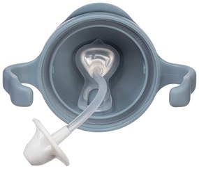 Tazza con cannuccia - blu 240 ml