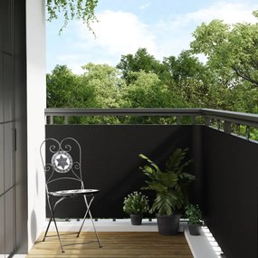 Paravento Da Balcone Nero 500x90 Cm İn Polyrattan /
