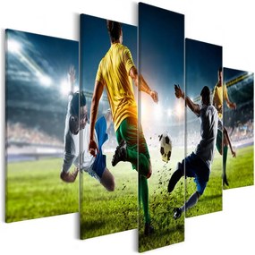 Quadro  Decisive Tackle (5 Parts) Wide  Colore Giallo, Dimensioni e Misure 200x100