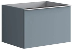 Mobile da bagno sotto lavabo Pixel plain blu laccato opaco L 60 x H 40 x P 45.5 cm 1 cassetto, lavabo non incluso