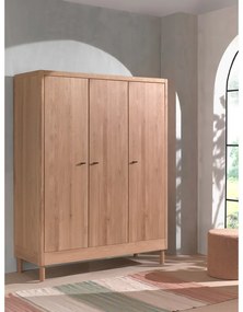 Armadio per bambini di colore naturale in rovere massiccio 146x190x55 cm Forrest – Vipack