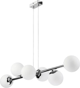 Brilagi - Lampadario a sospensione con cavo MALONY 6xE14/20W/230V cromo lucido
