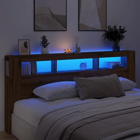 Testiera Led Rovere Artigianale 220x18,5x103,5 Cm Multistrato /