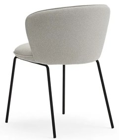 Set di sedie da pranzo grigio chiaro in imbottito 2 pz Add – Teulat