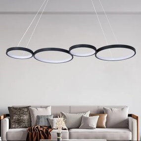 Lampadario LED a sospensione con filo FLAMENCO LED/42W/230V 4000K nero