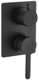 Miscelatore doccia incasso con deviatore monoleva nero Jacuzzi   rubinetteria Sunset ottone 0SUYO400JA01