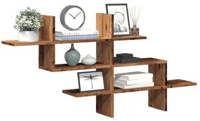 Scaffale A Parete Legno Vecchio 124,5x18x60,5 Cm İn Truciolato /