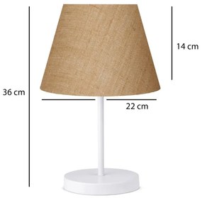 Lampada da tavolo AYD 1xE27/40W/230V marrone/bianca