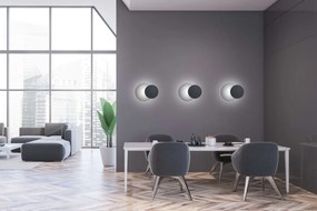Applique da Parete Circle Nera Luce Indiretta Base G9