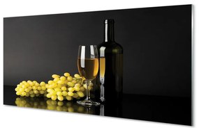 Pannello paraschizzi cucina Una bottiglia di vino alla frutta 100x50 cm