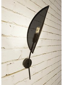 Applique da Parete in Acciaio e Tessuto LOTUS K1 Nero E14 Colore del corpo Nero e Oro