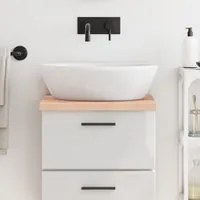 Piano Bagno 40x40x(2-4) cm in Legno Massello Non Trattatocod mxl 98437