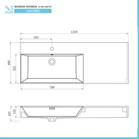 Mobile bagno sospeso 60 cm grigio perla lavabo 120 sinistro e specchio LED Iside