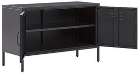 Credenza metallo nero 40 x 100 cm URIA Beliani