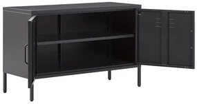 Credenza metallo nero 40 x 100 cm URIA Beliani