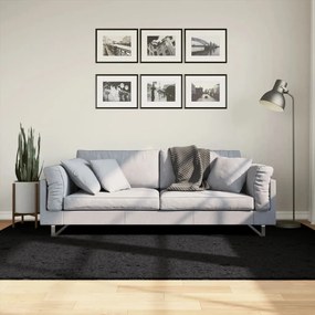 Tappeto Shaggy Pamplona A Pelo Lungo Moderno Nero 160x230 Cm /