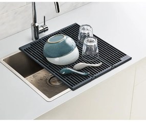 Scolapiatti a griglia per lavello regolabile grigio in plastica 43x13 cm Platform – Joseph Joseph