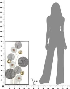 Pannello decorativo rettangolare in ferro 50x90,5x6 cm Grid