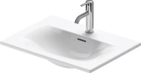 Lavabo 60x45 da Incasso soprapiano mobile monoforo con troppopieno bianco Viu 0385600000 Duravit