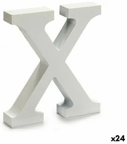 Lettera X Legno Bianco (2 x 16 x 14,5 cm) (24 Unità)